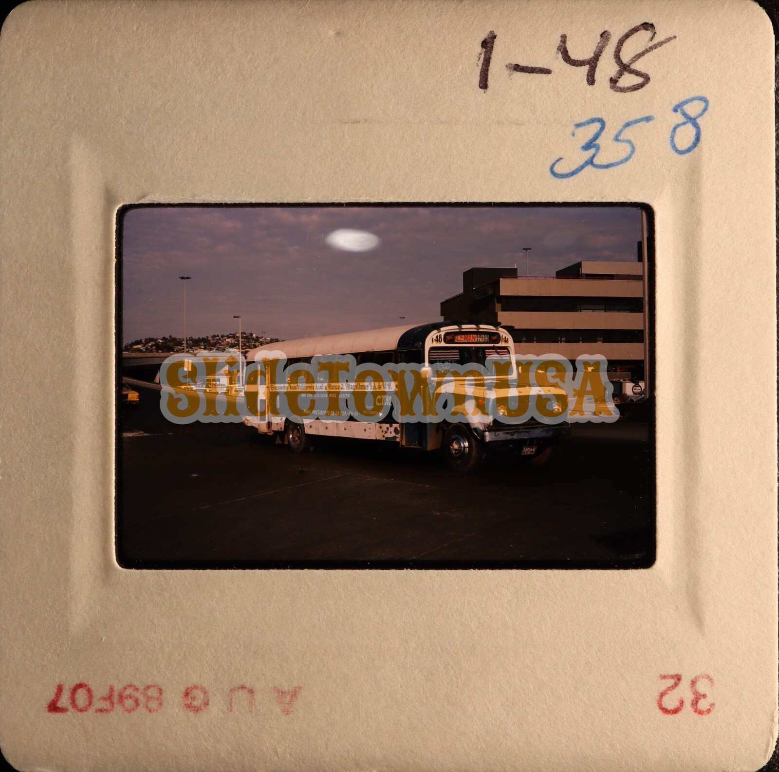 Vtg 1989 Bus Slide 1-48 Tijuana Mexico X4A103