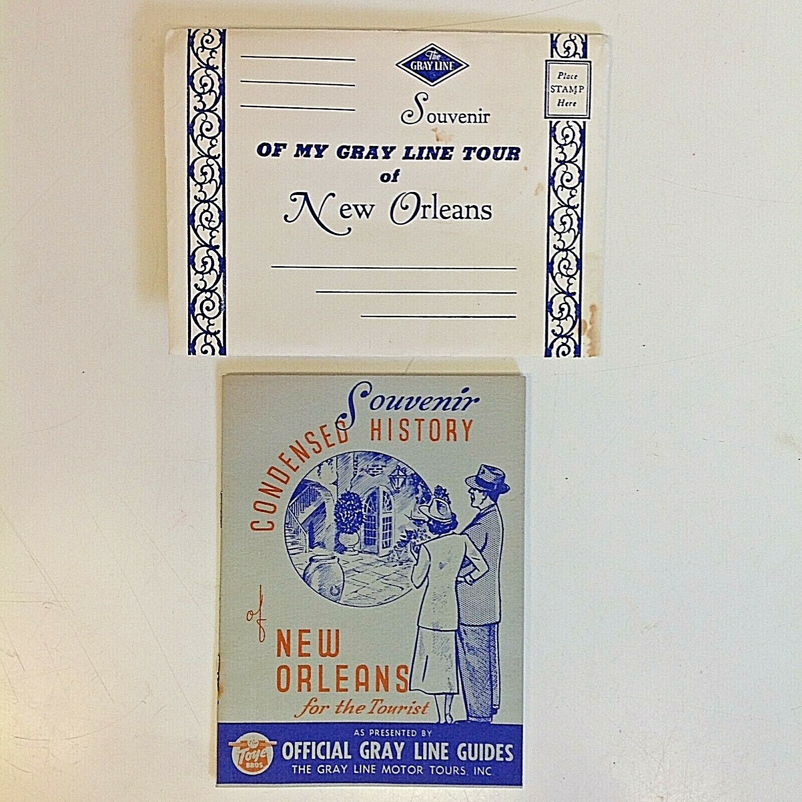 Vtg Toye Bros Official The Gray Line Motor Tours Souvenir History of New Orleans