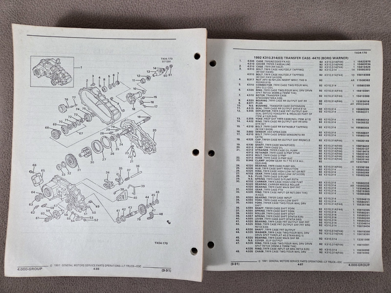 GM CK 1992 Illustrated Parts Catalog # 53C