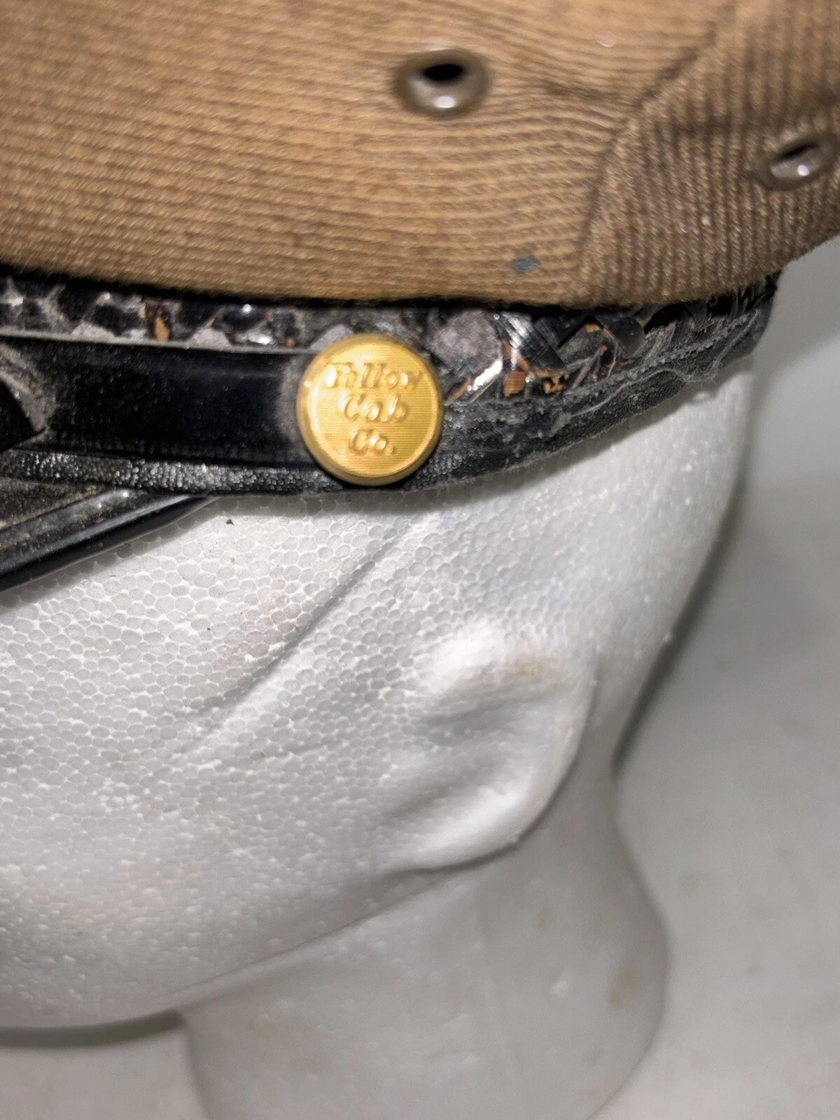 Rare 1940s Yellow Cab Taxi Hat Patch & MATCHING BUTTONS