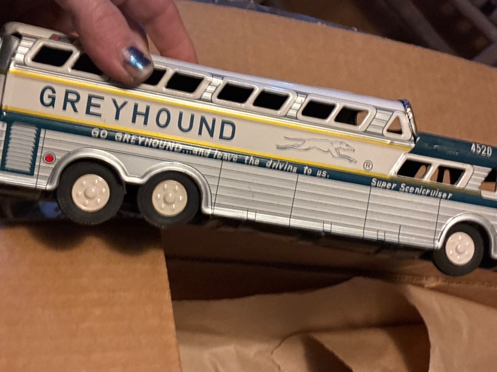 Greyhound bus vintage #4520 Super Scenicruiser 11”. #35
