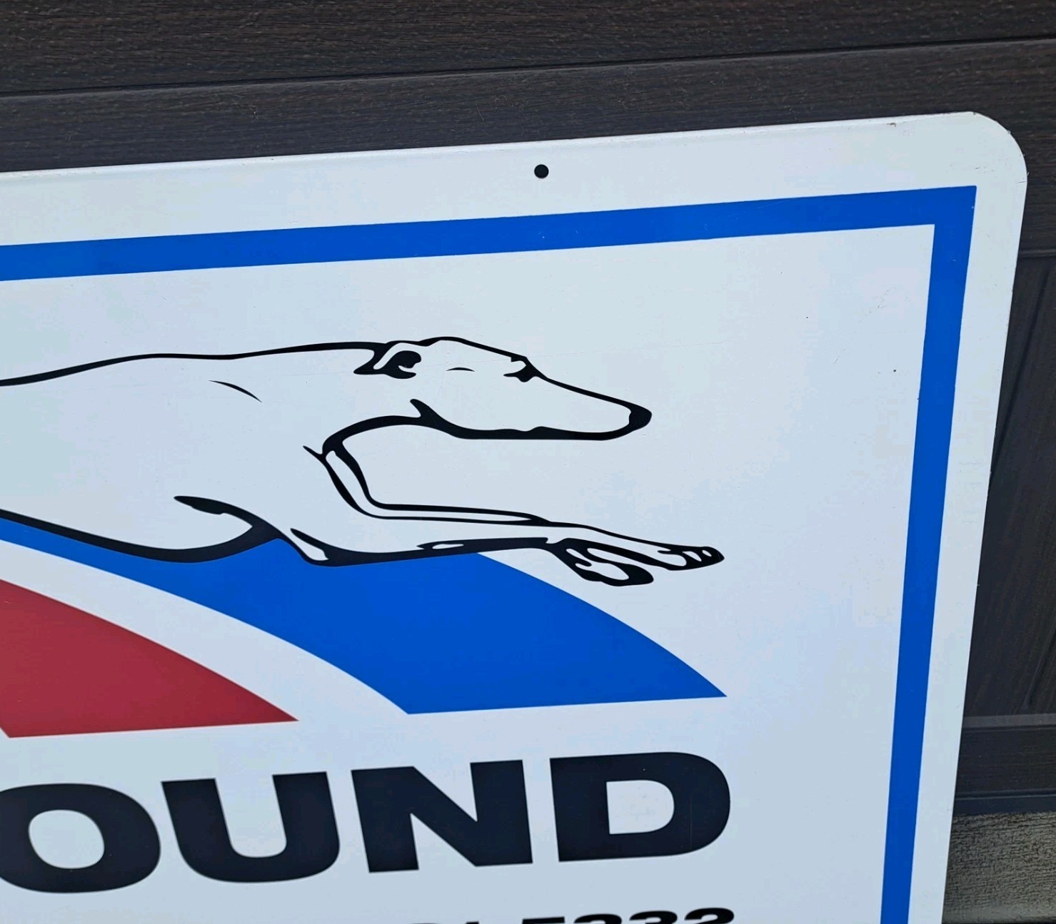 Greyhound Bus Lines Metal Sign 4 x 2′ Vintage Advertising NICE c1990s REAL