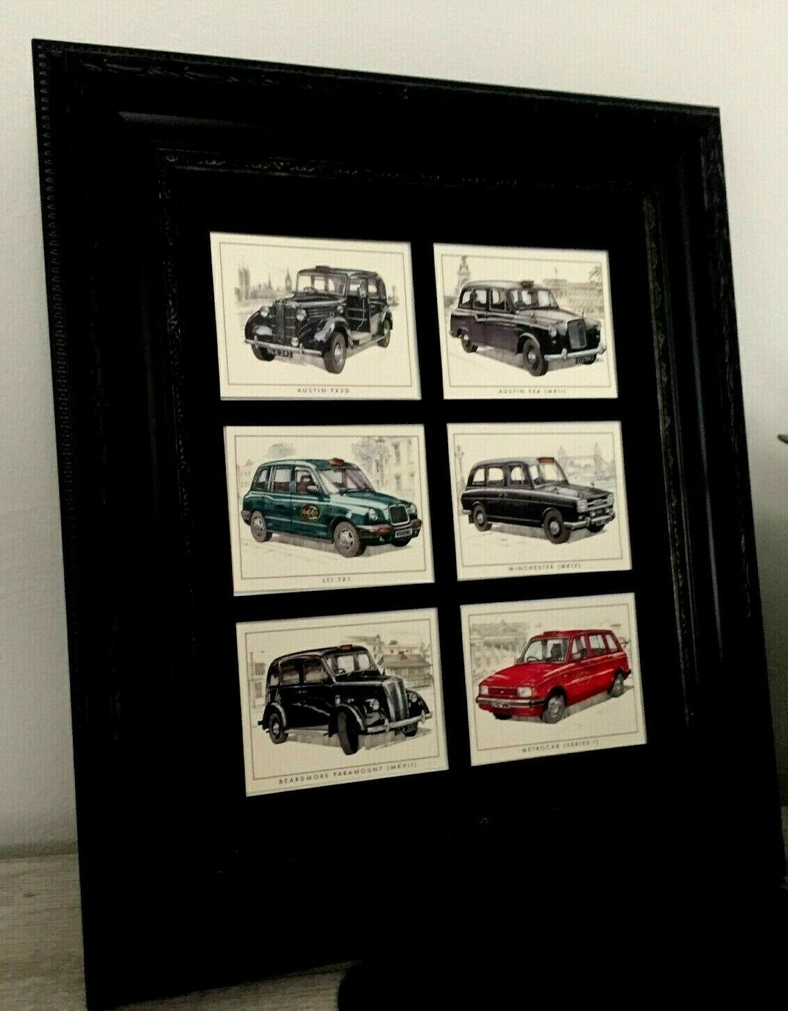 LONDON TAXIS and BUSES Repro Cards ($50 Framed) ($27 Unframed)