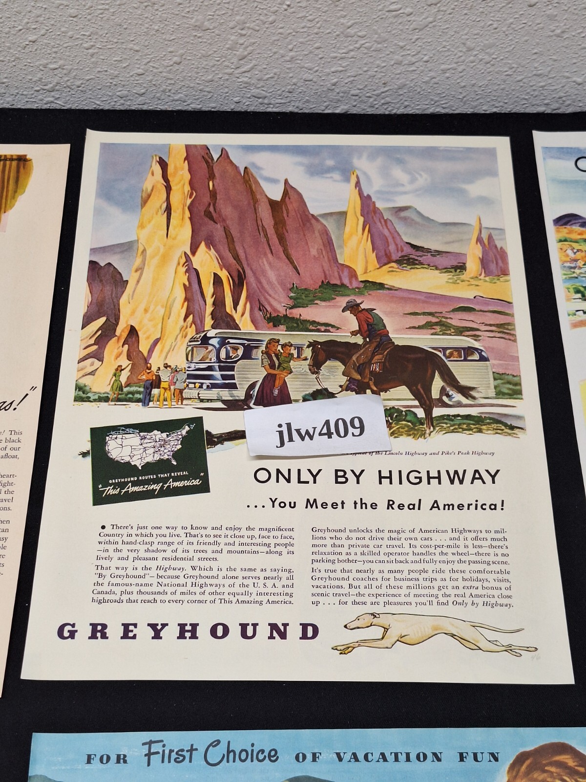 10 Vtg 1944-1951 BUS ADS Original Print Ad Spearhead Greyhound Trailways