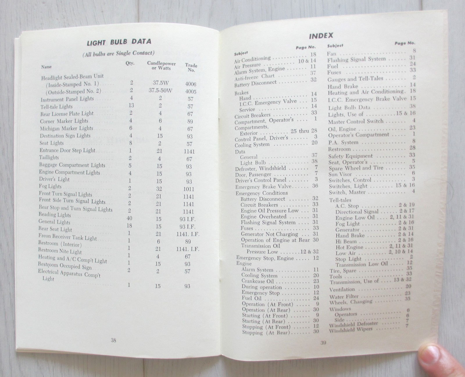 Vintage March 1962 General Motors GM Coaches Model PD-4106 Operating Manual Book