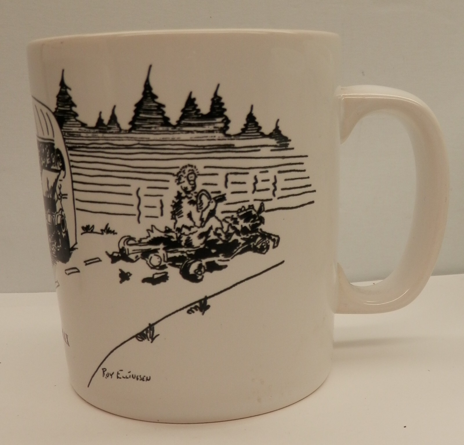 Zena Fleetmax Coffee Mug School Bus with Cannon Funny Drawing