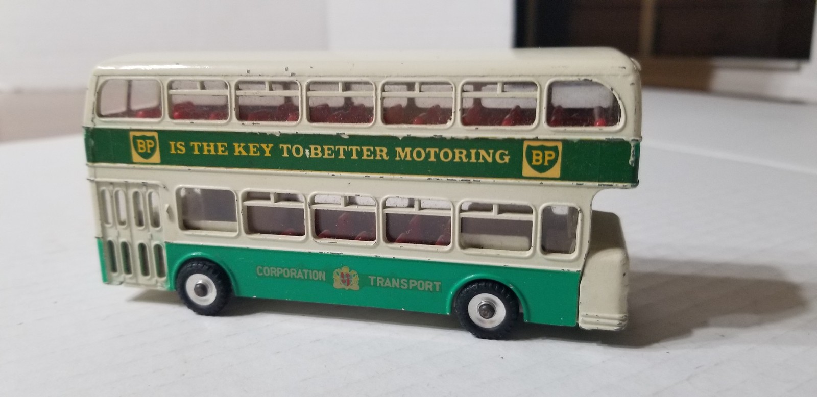 Vintage Dinky Leyland Atlantean Corporation BP Is The Key Bus Diecast DD4