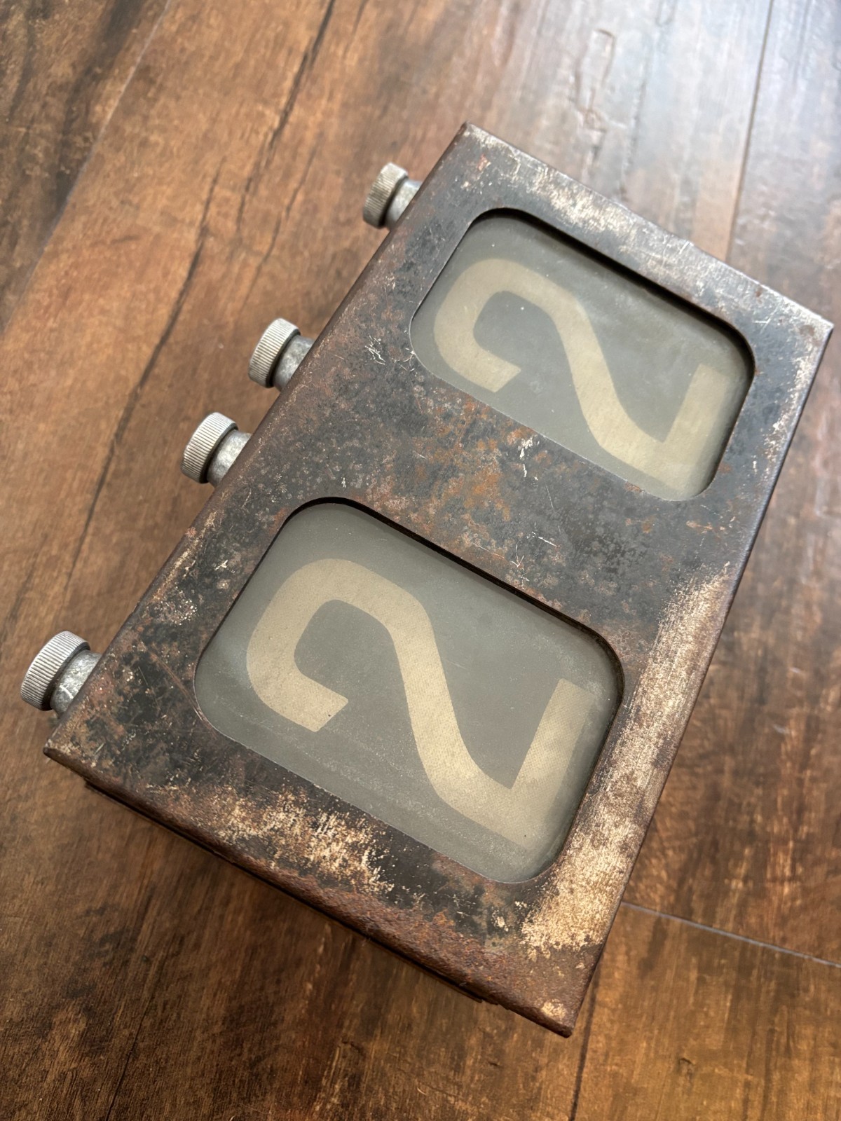 1940s Bus Trolly Route Number Roller Box Hunter Illuminated Car Sign Flushing NY