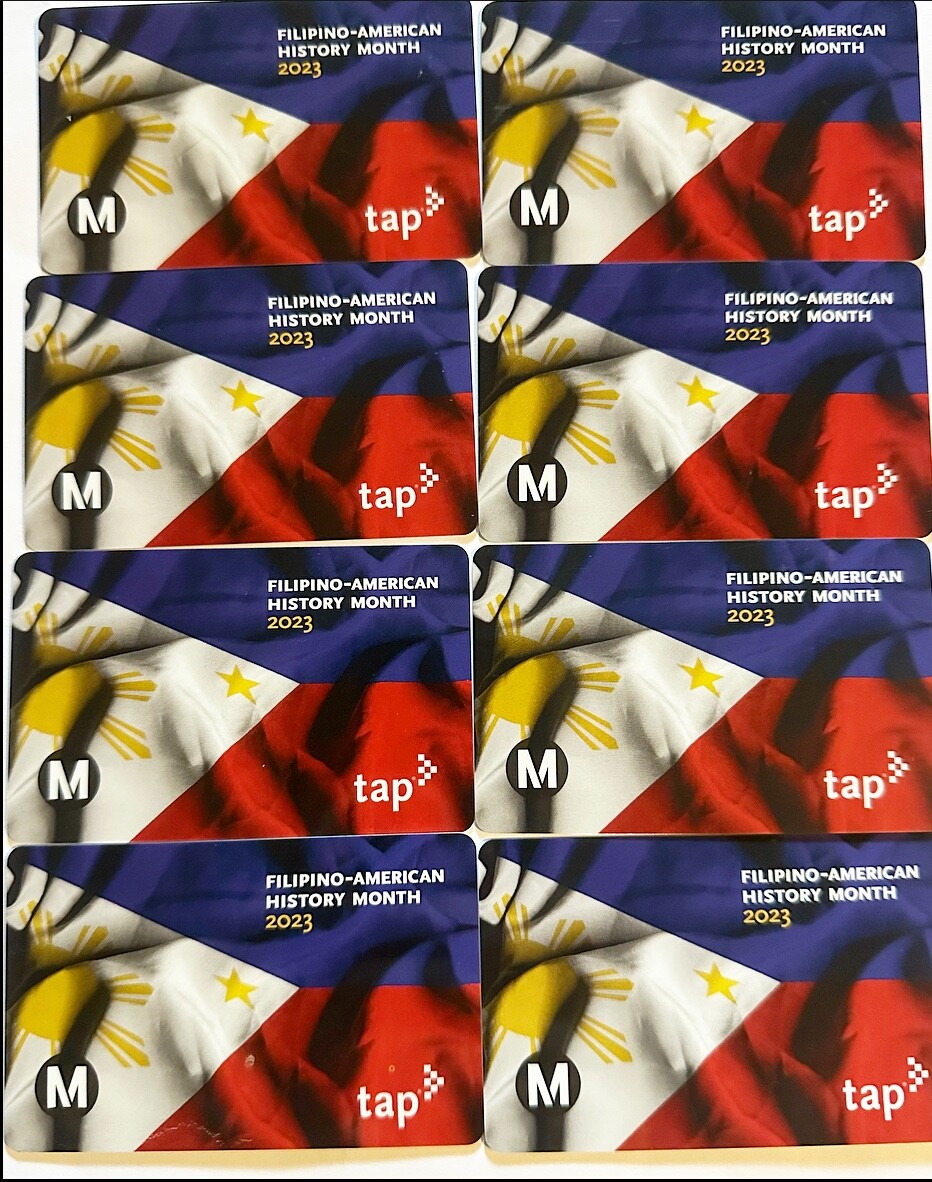 Metro TAP Filipino-American History Month Subway Transit Card 2023 NOT Loadable