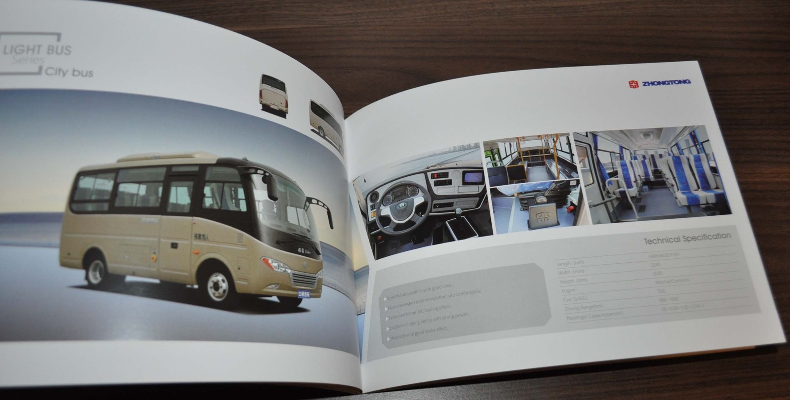 Zhongtong Model Range Coach Bus China Brochure Prospekt