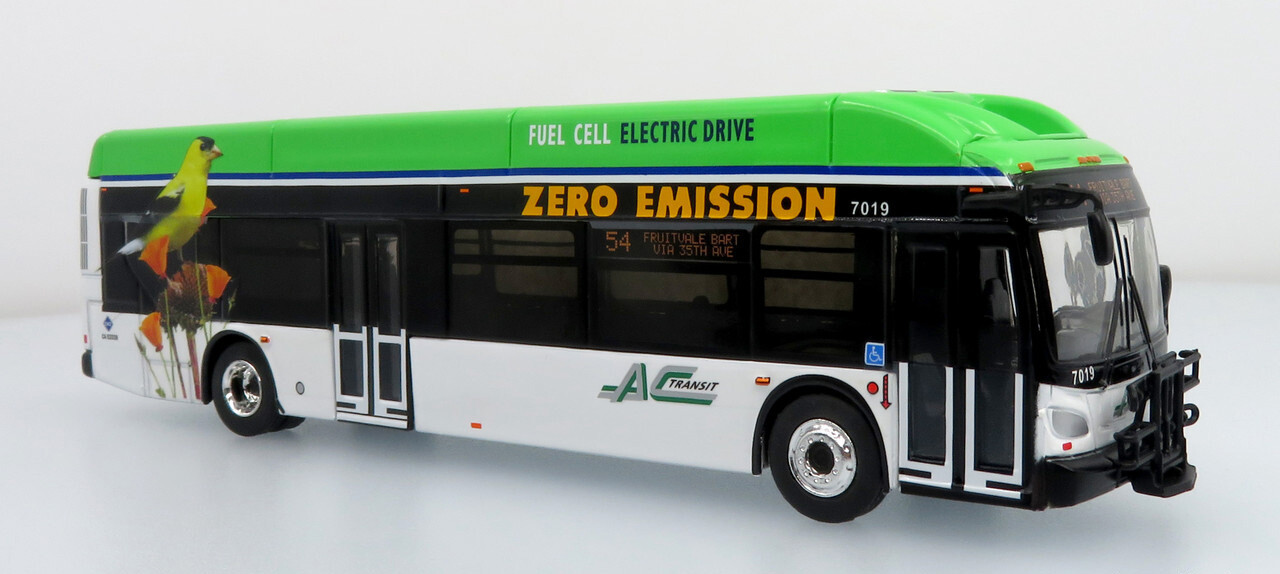 New Flyer Excelsior bus Electric Bus A/C Transit 1:87 Scale Iconic Replicas