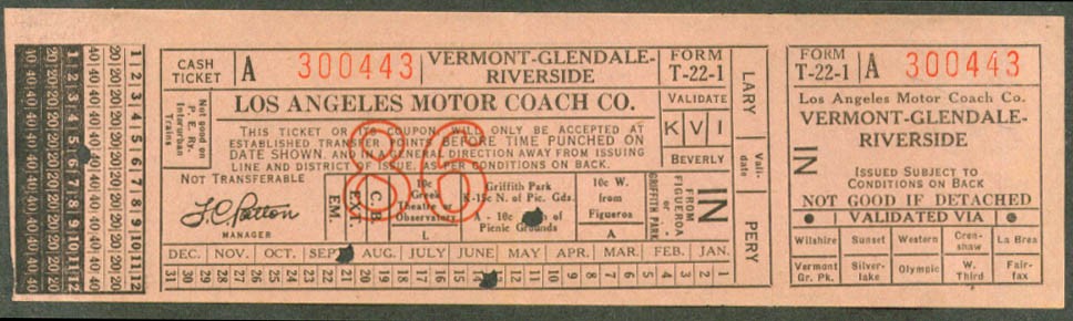 Los Angeles Motor Coach transfer Vermont-Riverside