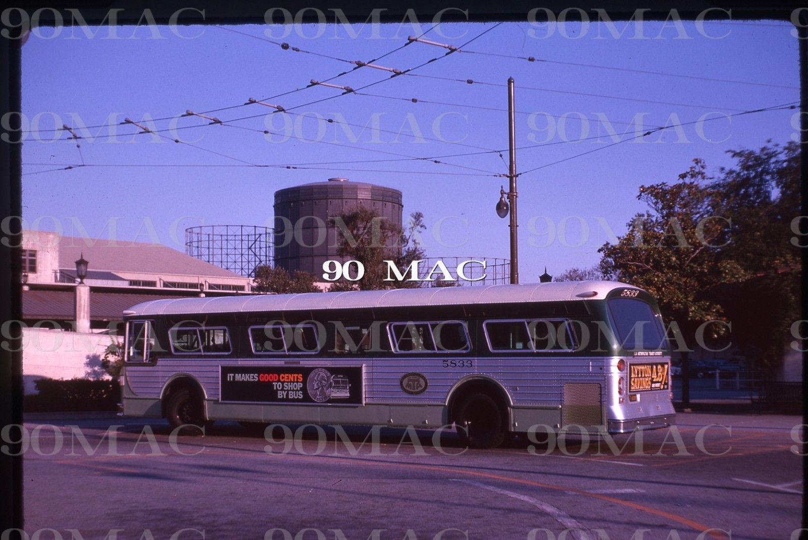 LAMTA-MTA. FLXIBLE BUS #5833. Los Angeles (CA). Original Slide 1963. LAUPT!