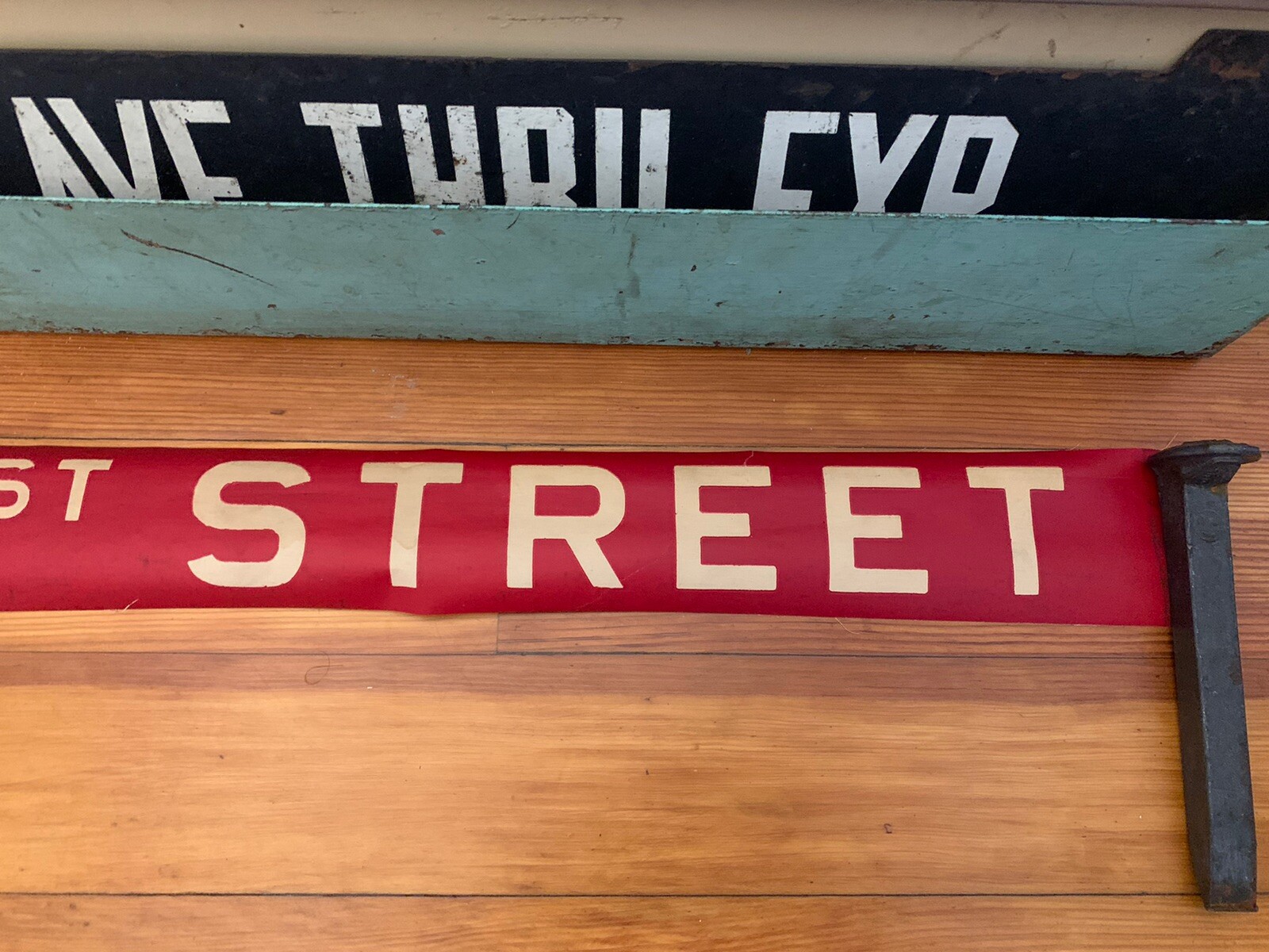 1958 BROOKLYN NY NYC BUS ROLL SIGN 171 STREET CROSSTOWN DEPOT NEW YORK TRANSIT