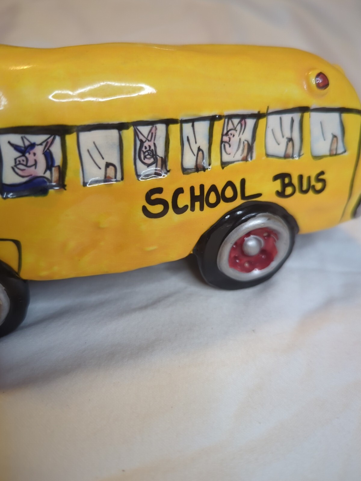 Ceramic School Bus Bus Driver Gift Teacher Gift Yellow Bus Pigs