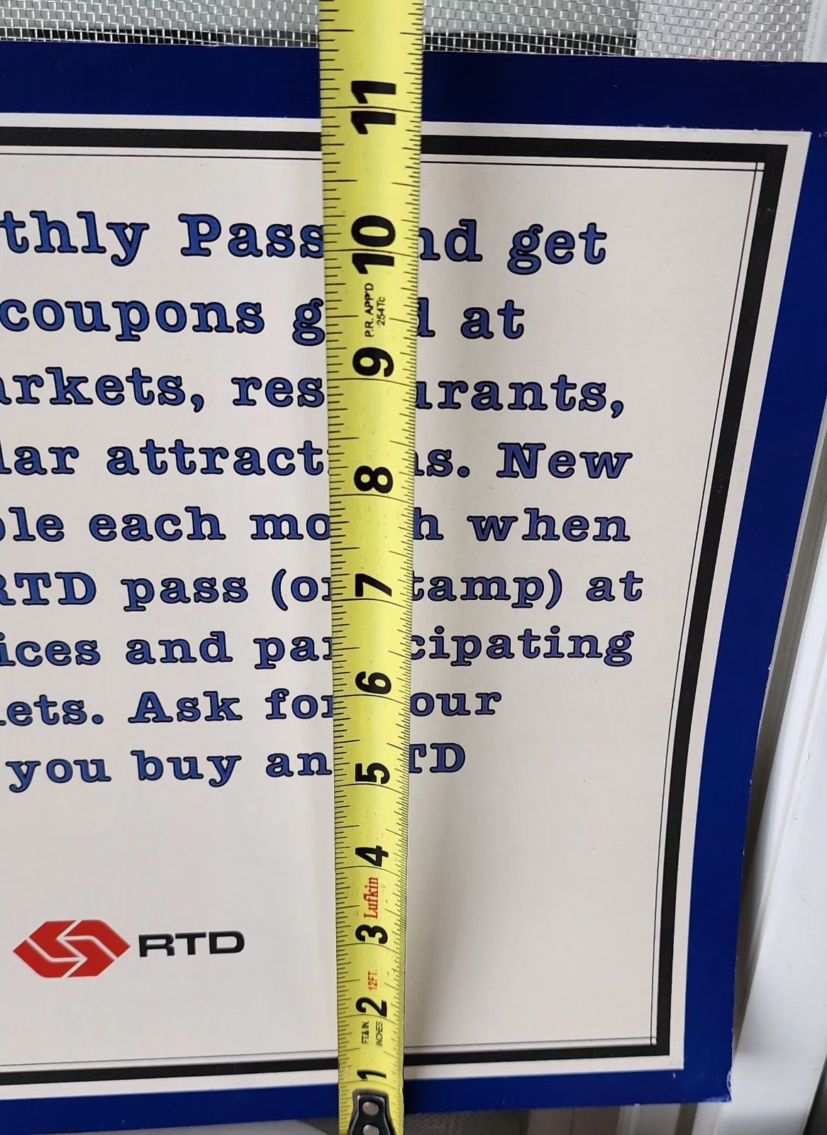 RTD Bus Southern California Rapid Transit Pass Ad 70’s Los Angeles Paper Sign
