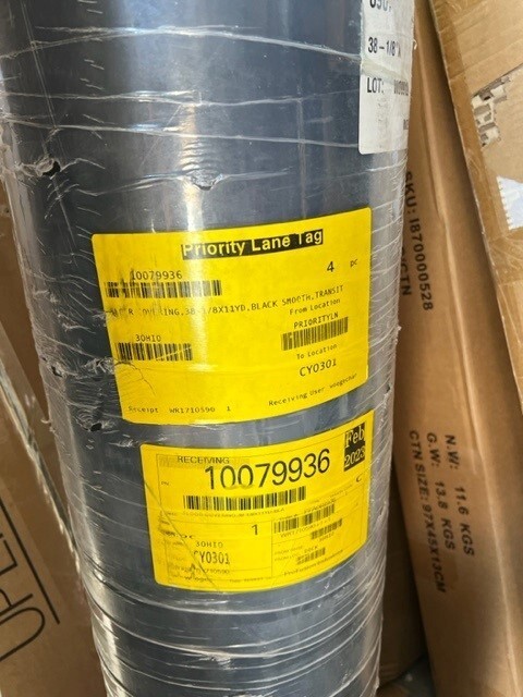 Koro-Trans 38-1/8xyd, Black Smooth transit flooring rubber bus
