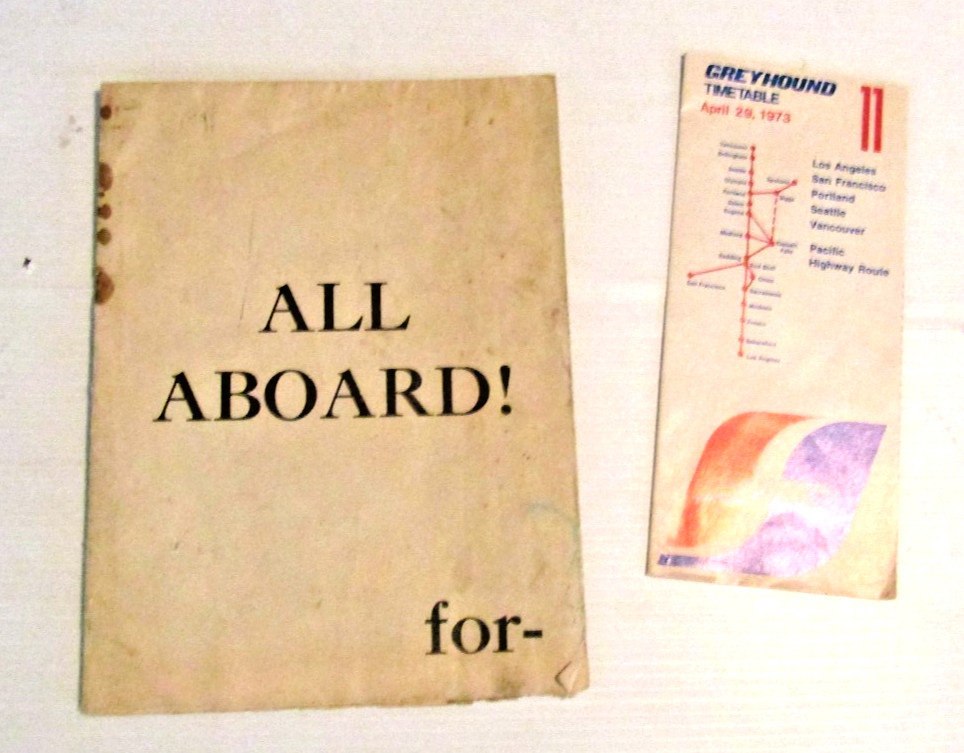 GREYHOUND BUS National Route Map and local schedule brochure