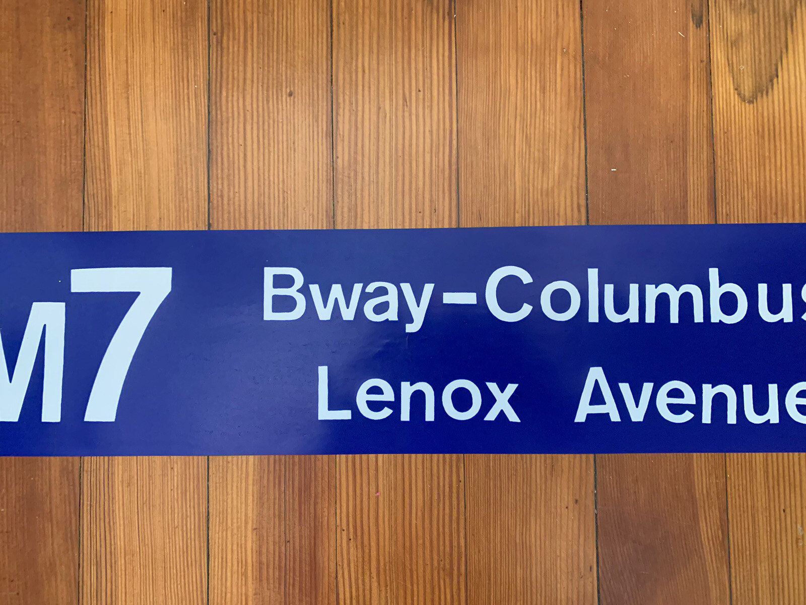 NY NYC BUS ROLL SIGN 1974 GM M7 BROADWAY COLUMBUS LENOX AVENUE HARLEM MANHATTAN