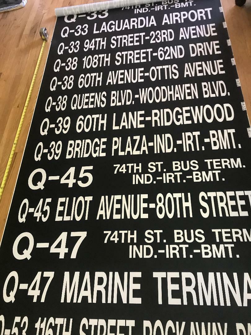 Vintage Triboro Coach Queens New York Front Bus Rollsign La Guardia Airport