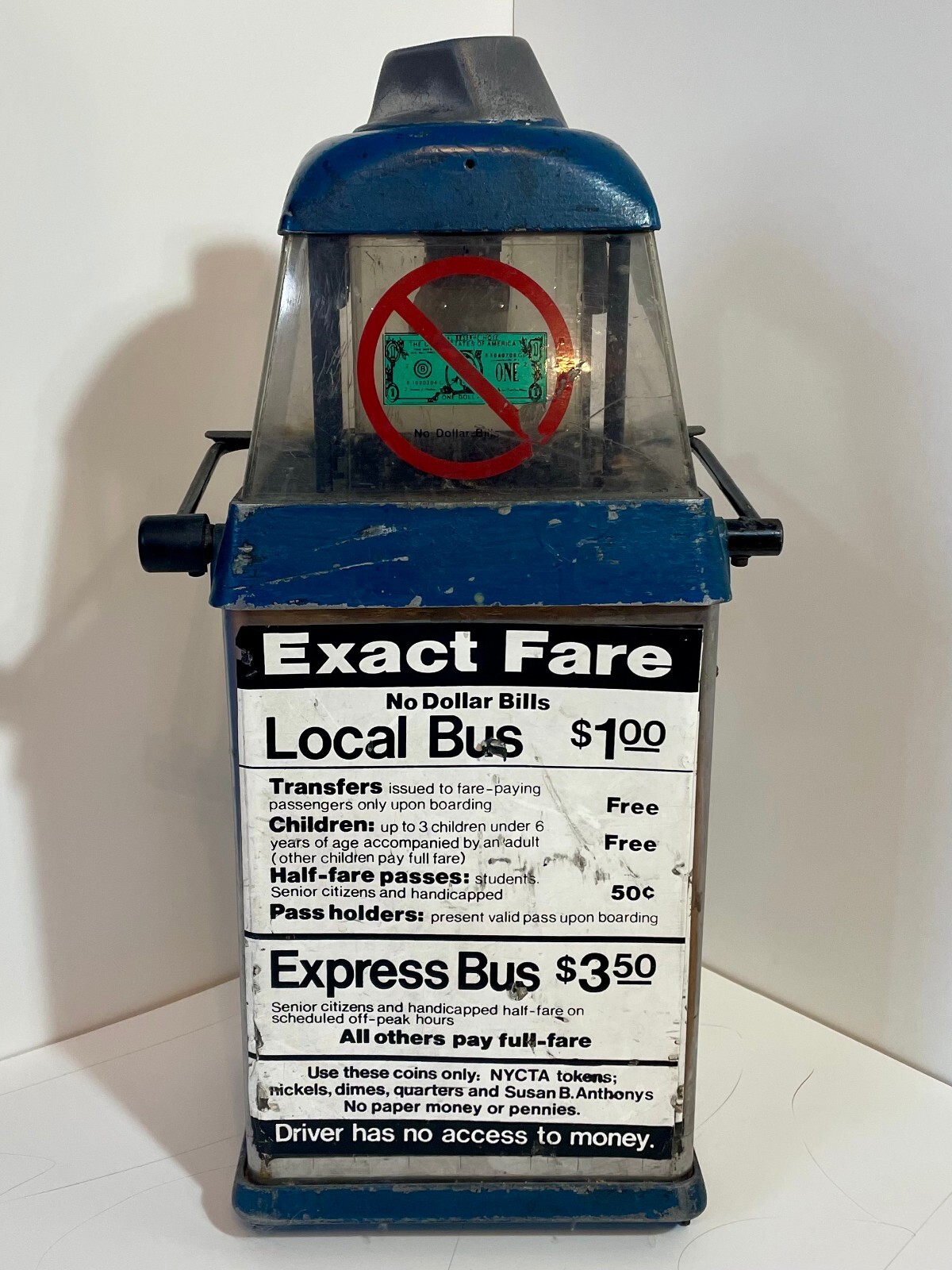 New York City Bus Fare Box – Vintage NYC Public Transit Token/Coin Collection