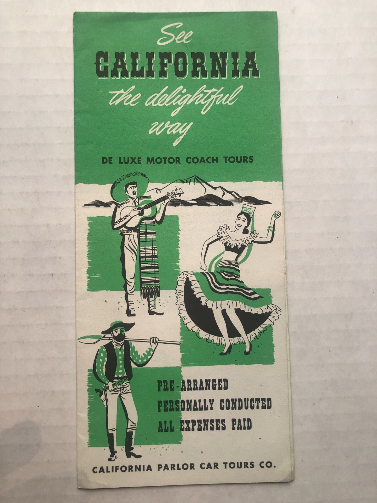 1950’s California Bus Tours Travel Brochure for Parlor Car Tours
