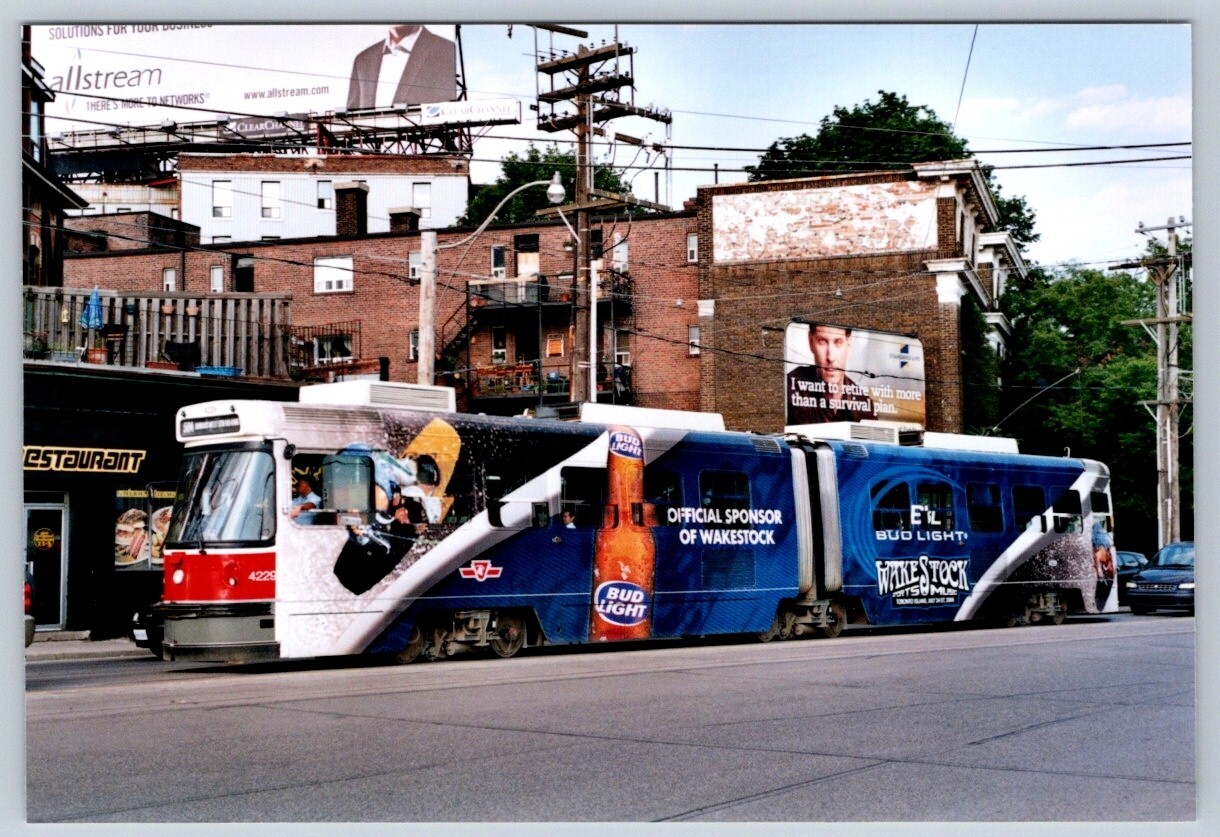 TTC Streetcar #4229, Bud Light Wrap King St at Queen Toronto, Fujifilm 4×6 Print