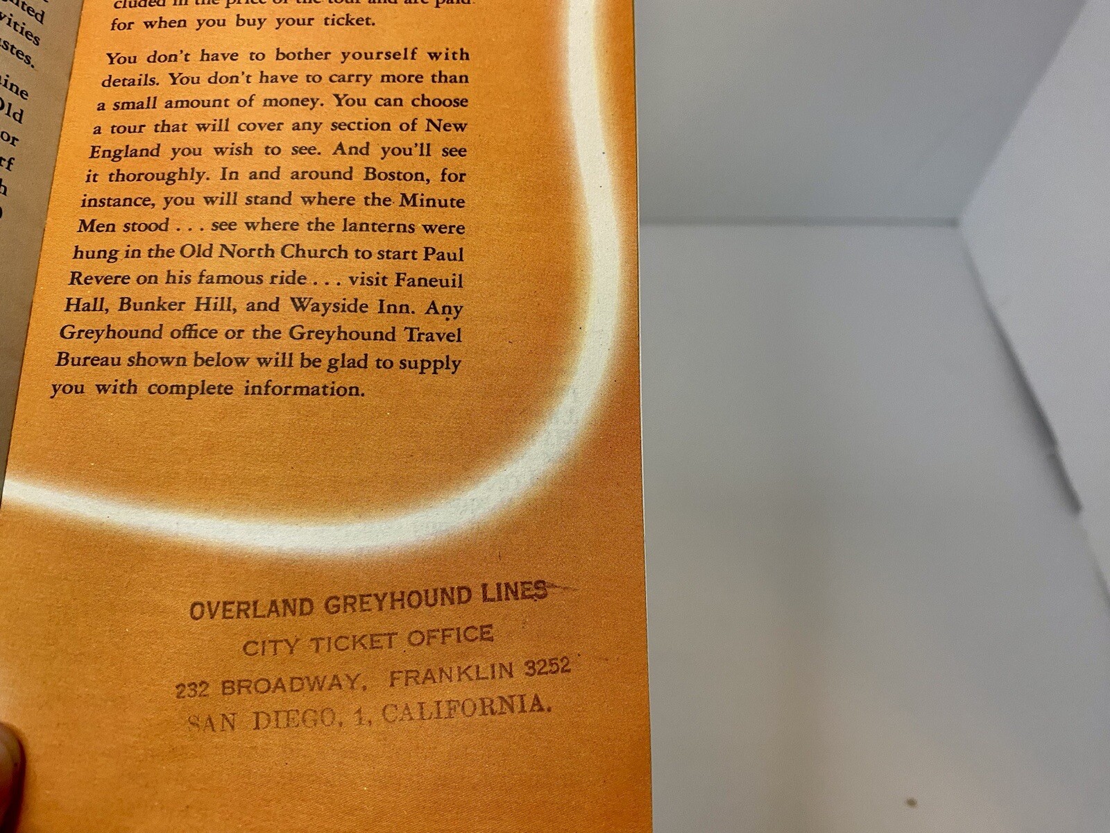 To And Through New England By Greyhound 1946 Travel Brochure Pamphlet Vintage