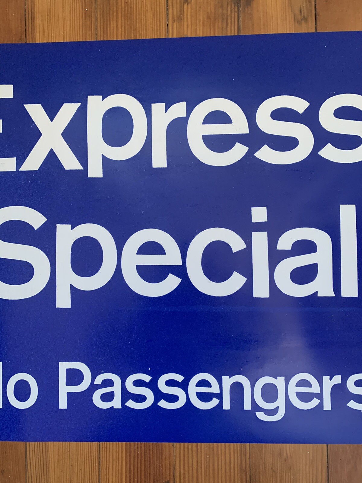 NY NYC BUS SURFACE TRANSIT ROLL SIGN 1974 GM #4808 EXPRESS SPECIAL NO PASSENGERS