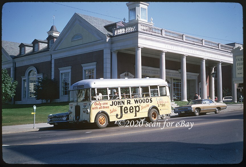 Lancaster Transit Yellow Coach Model 733 Original Kodachrome Slide