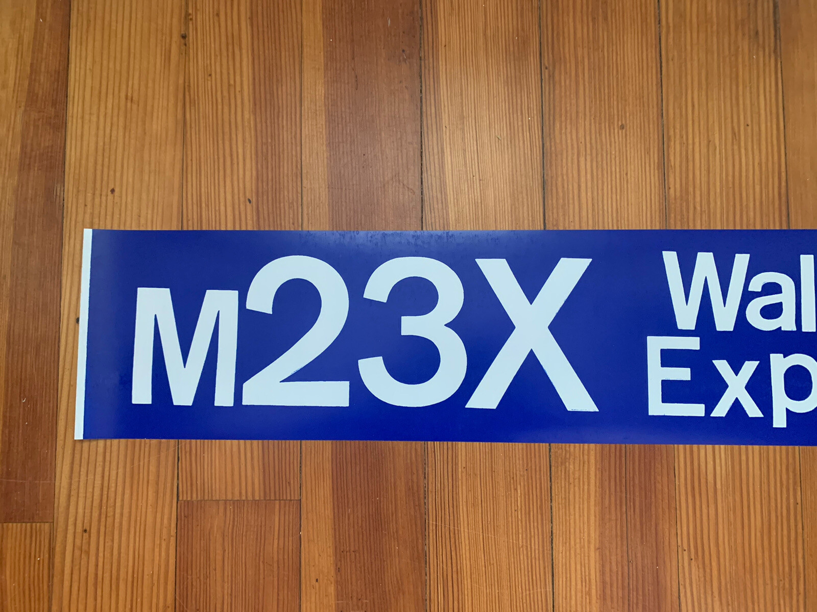 NY NYC BUS ROLL SIGN 1974 GM M23X WALL STREET EXPRESS FINANCIAL DISTRICT STOCKS