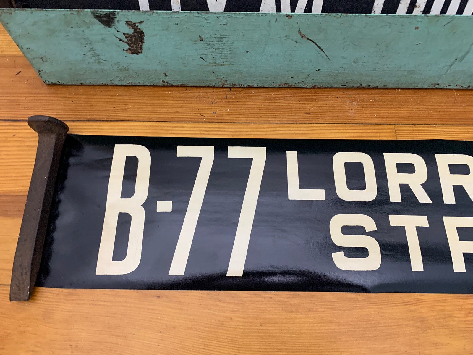NY NYC BUS ROLL SIGN BROOKLYN LORRAINE STREET RED HOOK BMT 6000 SERIES CURB SIDE