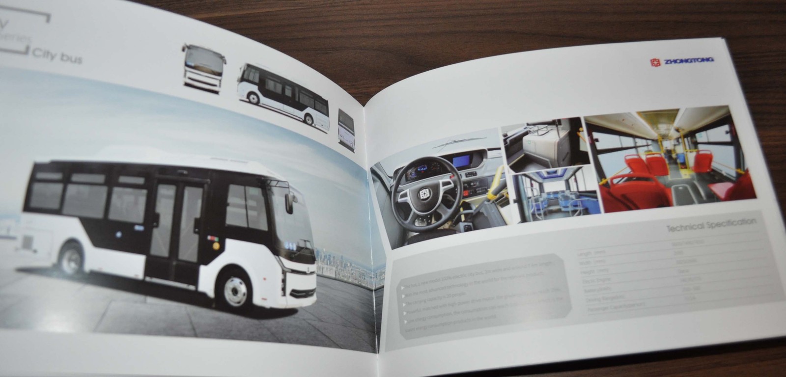 Zhongtong Model Range Coach Bus China Brochure Prospekt