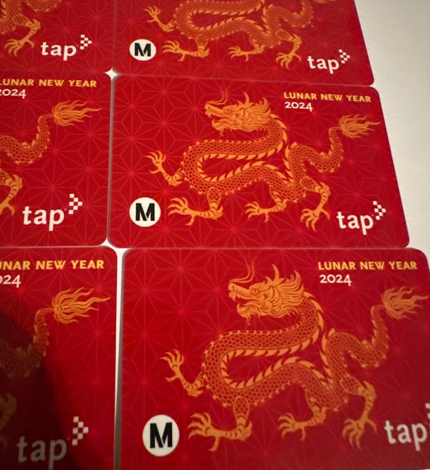 Metro TAP Lunar New Year 2024 Dragon Red Bus Subway Transit Limtd NOT Loadable