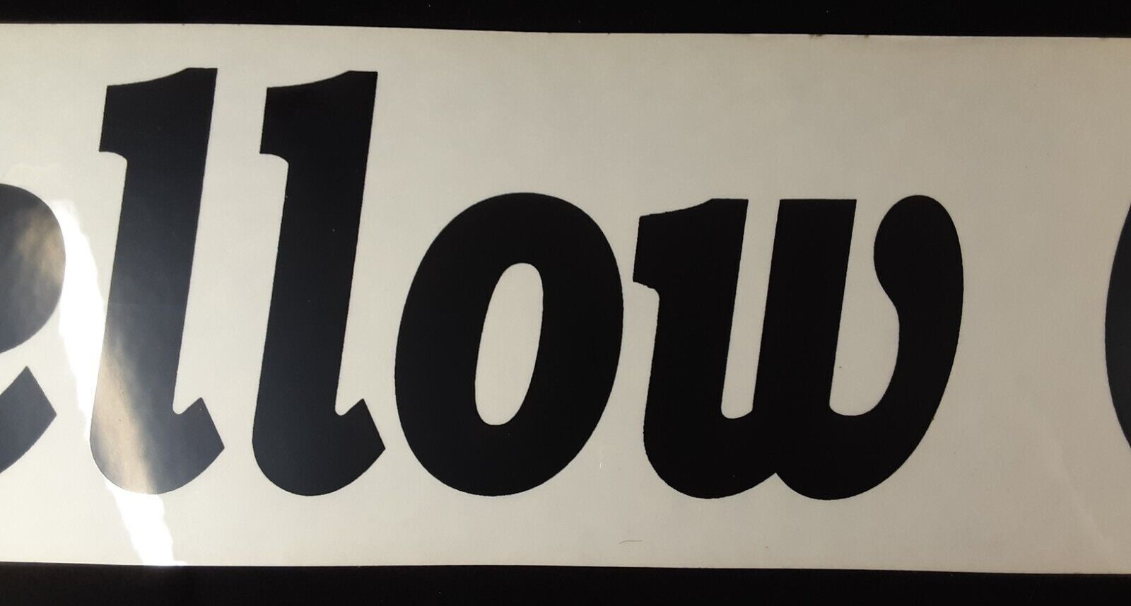 Yellow Cab Driver Sign Sticker Decal Original Vintage Unused T2