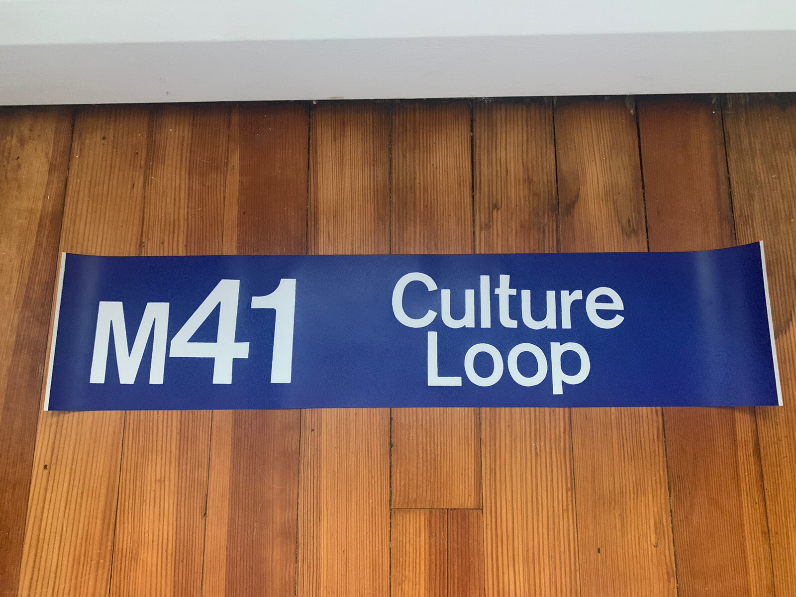 NY NYC BUS ROLL SIGN 1974 GM 4808 CULTURE LOOP MUSEUMS VINTAGE COLLECTIBLE