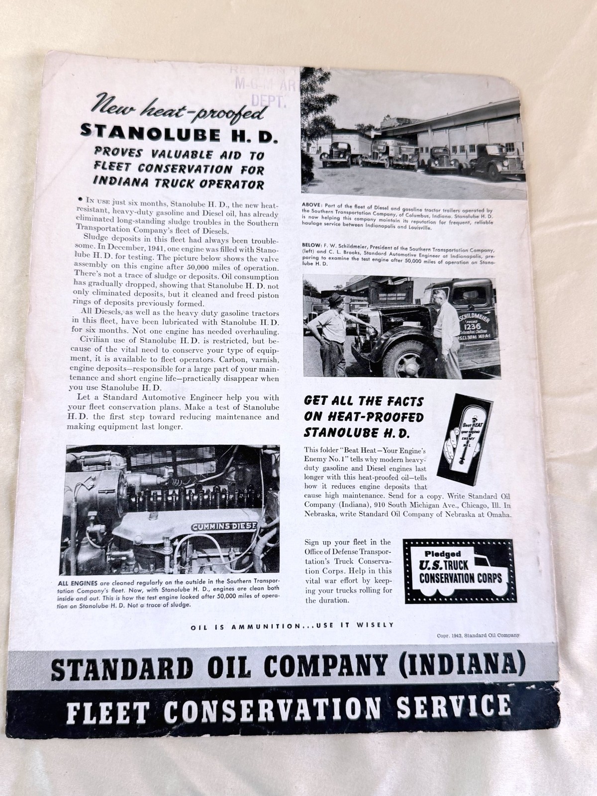 vtg BUS transportation print ad 1942 Aluminum Company of America Alcoa