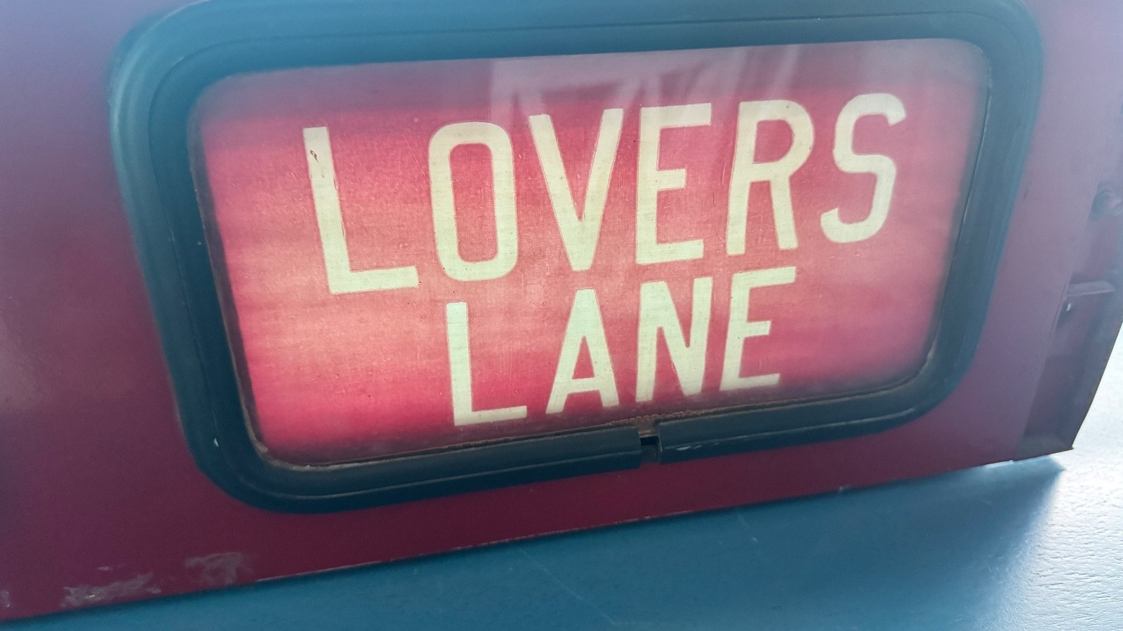 Vintage DALLAS BUS ROLLING SIGN BOX SMU PARKLAND BALLPARK FAIR-PARK LOVE FIELD