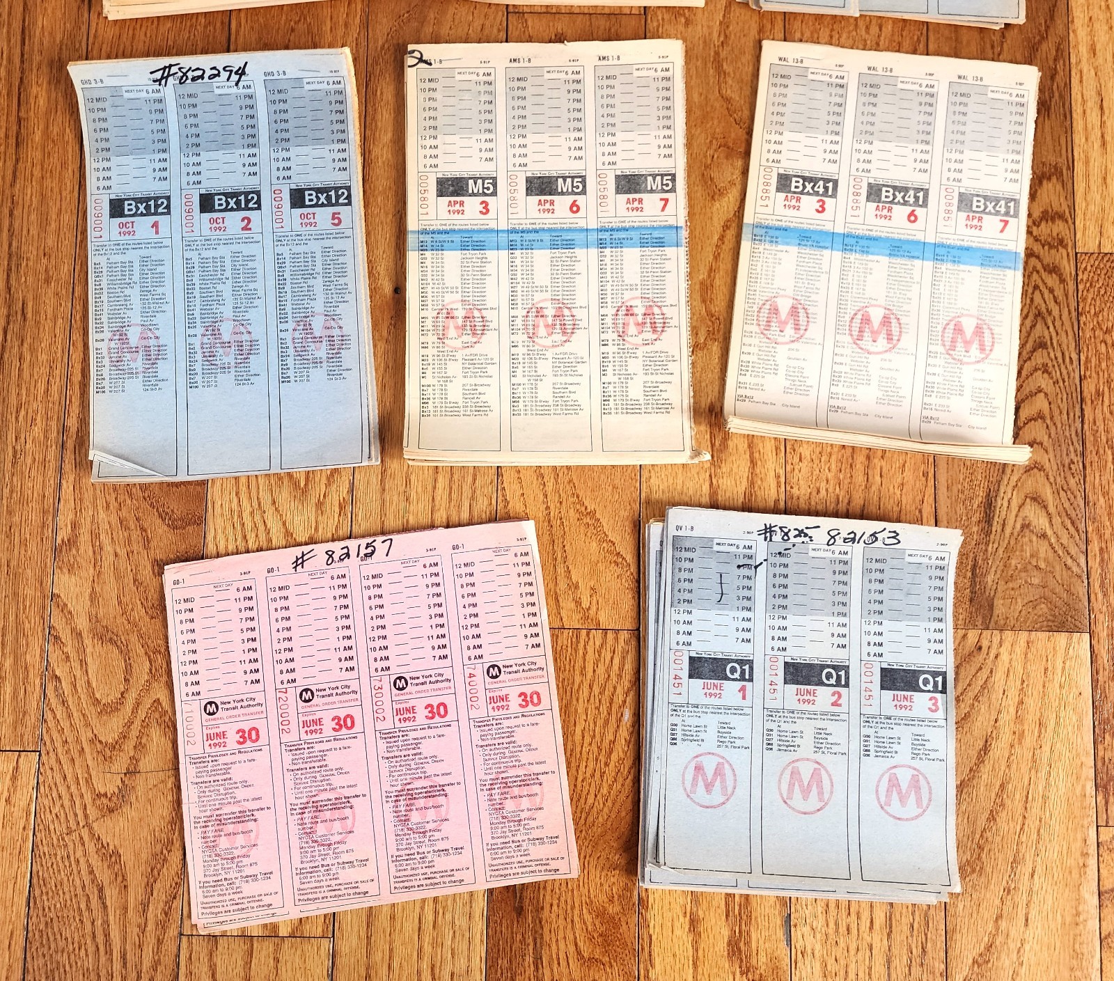 HUGE LOT 360 – NYCTA NYC BUS TICKET TRANSFERS MANHATTAN BROOKLYN QUEENS BX NY