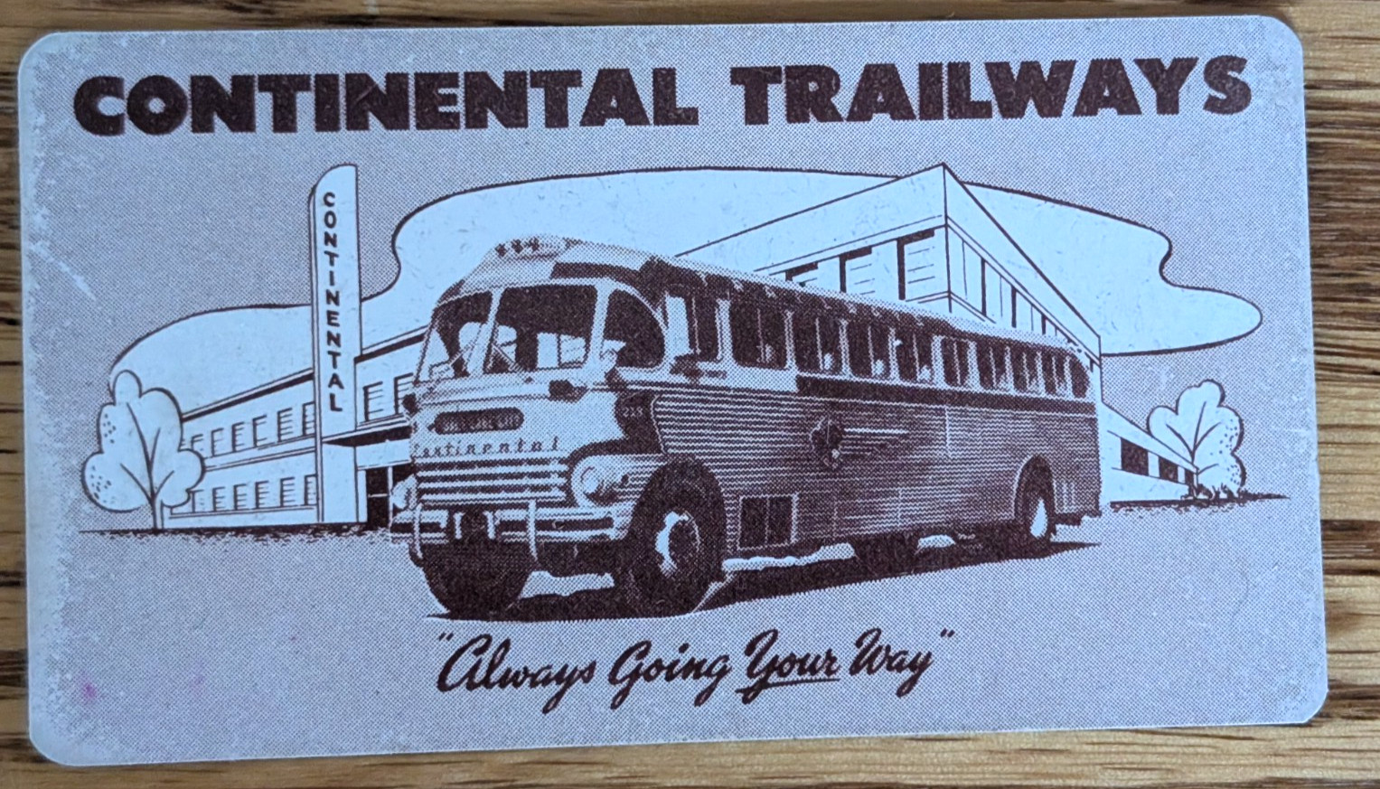 Excellent 1940’s, 50’s Continental Trailways Bus Memorabilia
