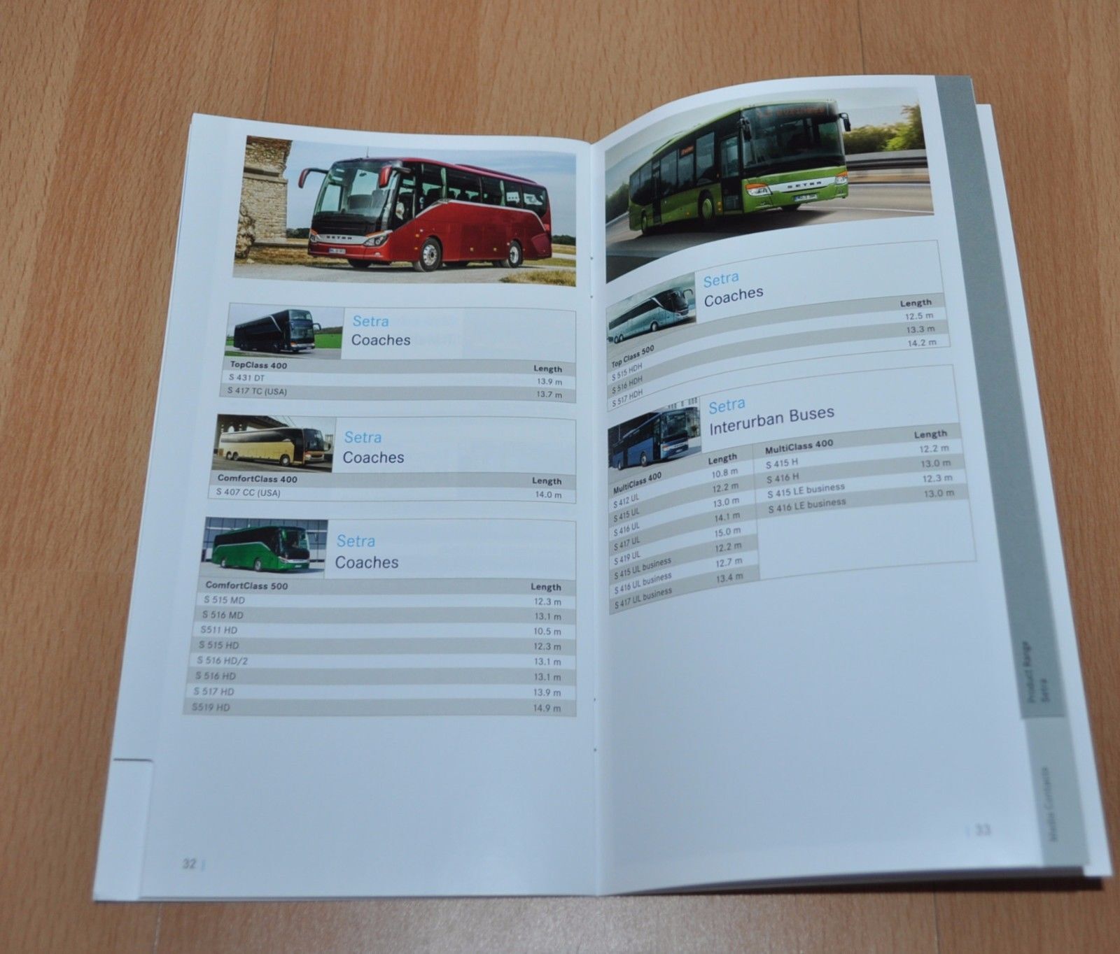 Mercedes Benz Daimler 2015 Setra Buses Omnibus Brochure Prospekt ENG