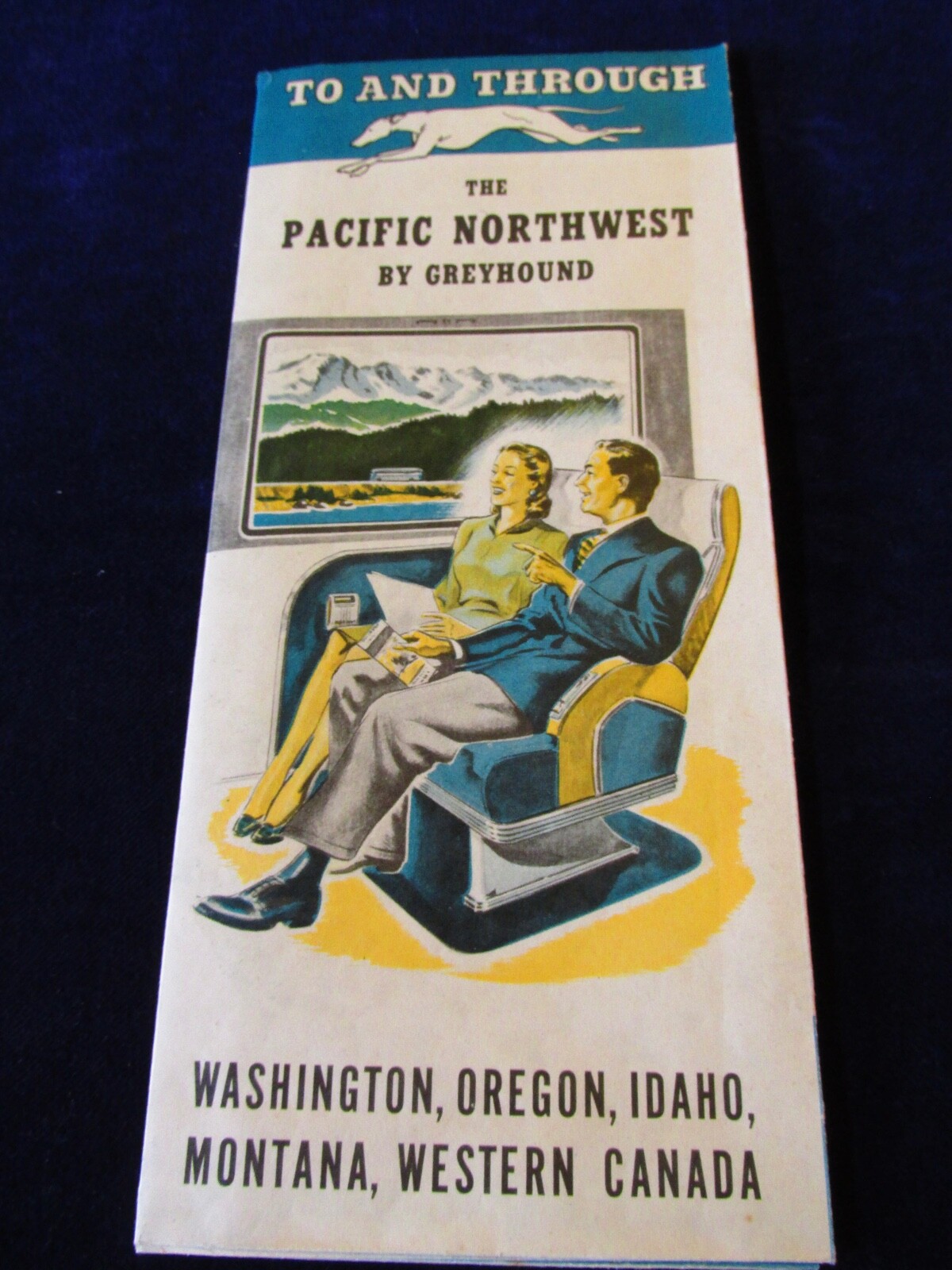 Vtg 1946 Greyhound Bus Line Pacific Northwest Travel Brochure WA ID OR MT ++Q693