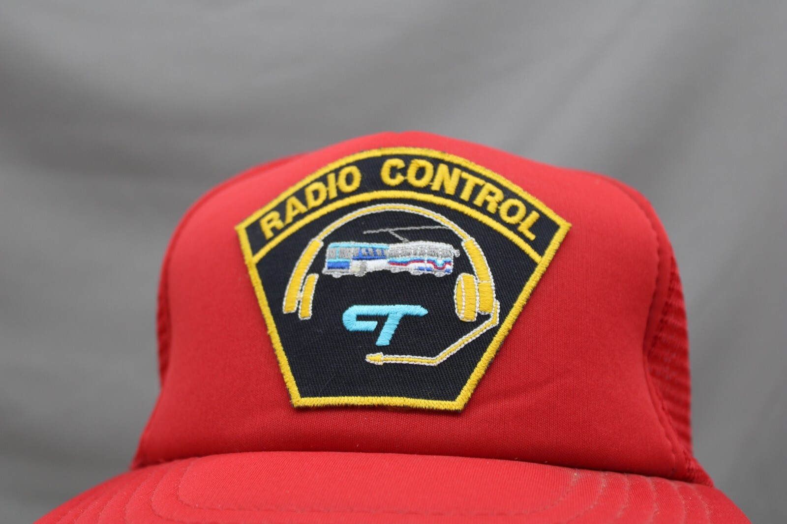 Vintage Patched Trucker Hat – C Train Radio Control – Adult Snapback