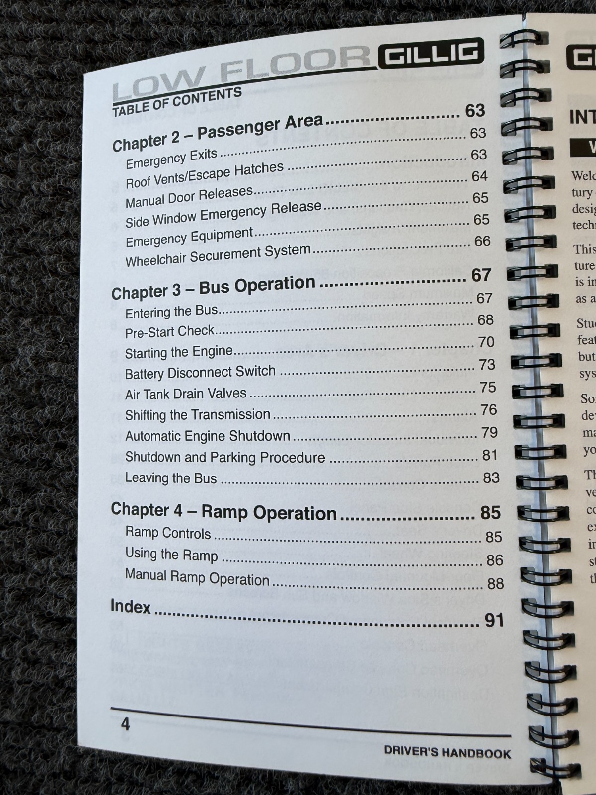 Gillig Low Floor Driver’s/Operator’s Handbook – SamTrans 500 Series – 2009/2010