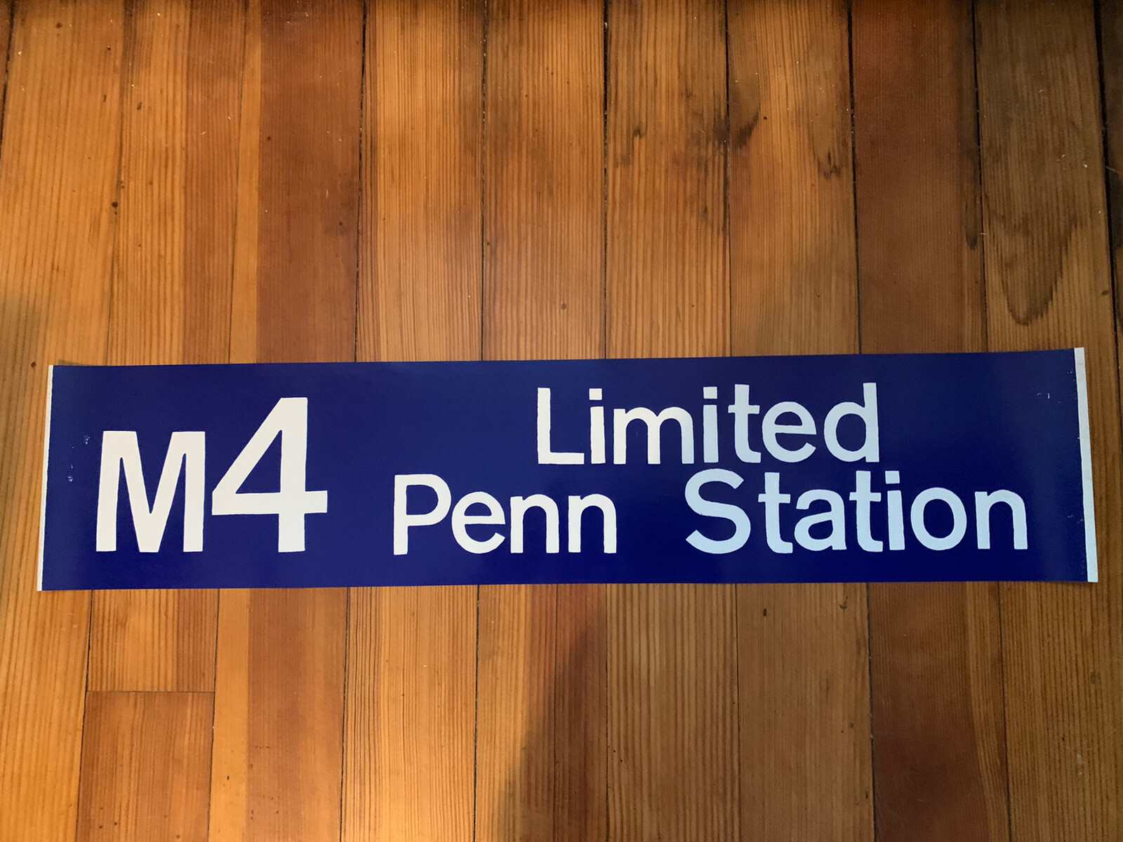NY NYC BUS ROLL SIGN 1974 GM M4 LIMITED PENN STATION MADISON SQUARE GARDEN