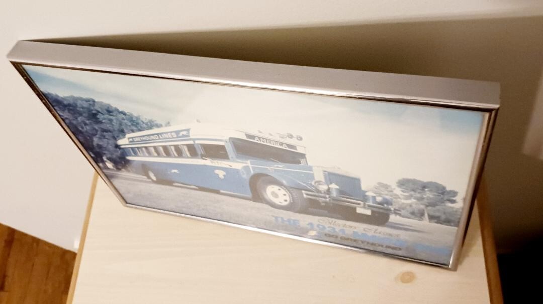VTG PROFESSIONALY FRAMED PRINT of 1931 MACK GREYHOUND- “COLLECTORS’ CLASSICS”
