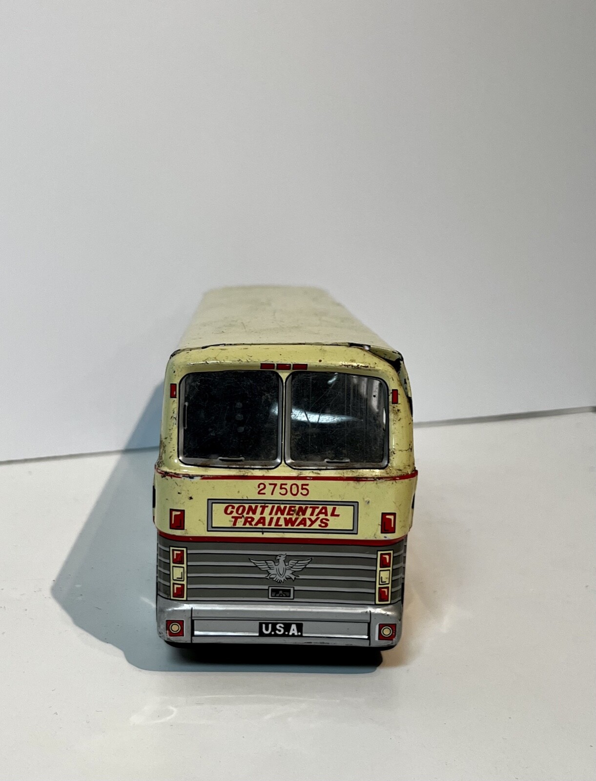 Vintage Tin Toy Continental Trailways Bus Made in Japan