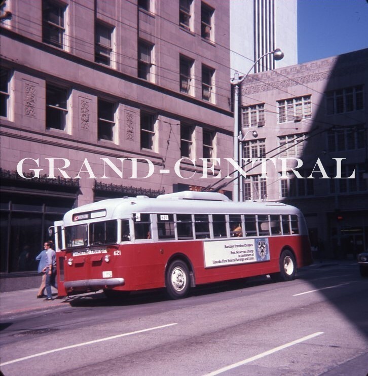 1970’s METRO TRANSIT SEATTLE TRANSIT SYSTEM TROLLEY BUS SLIDE #621 SEATTLE WA