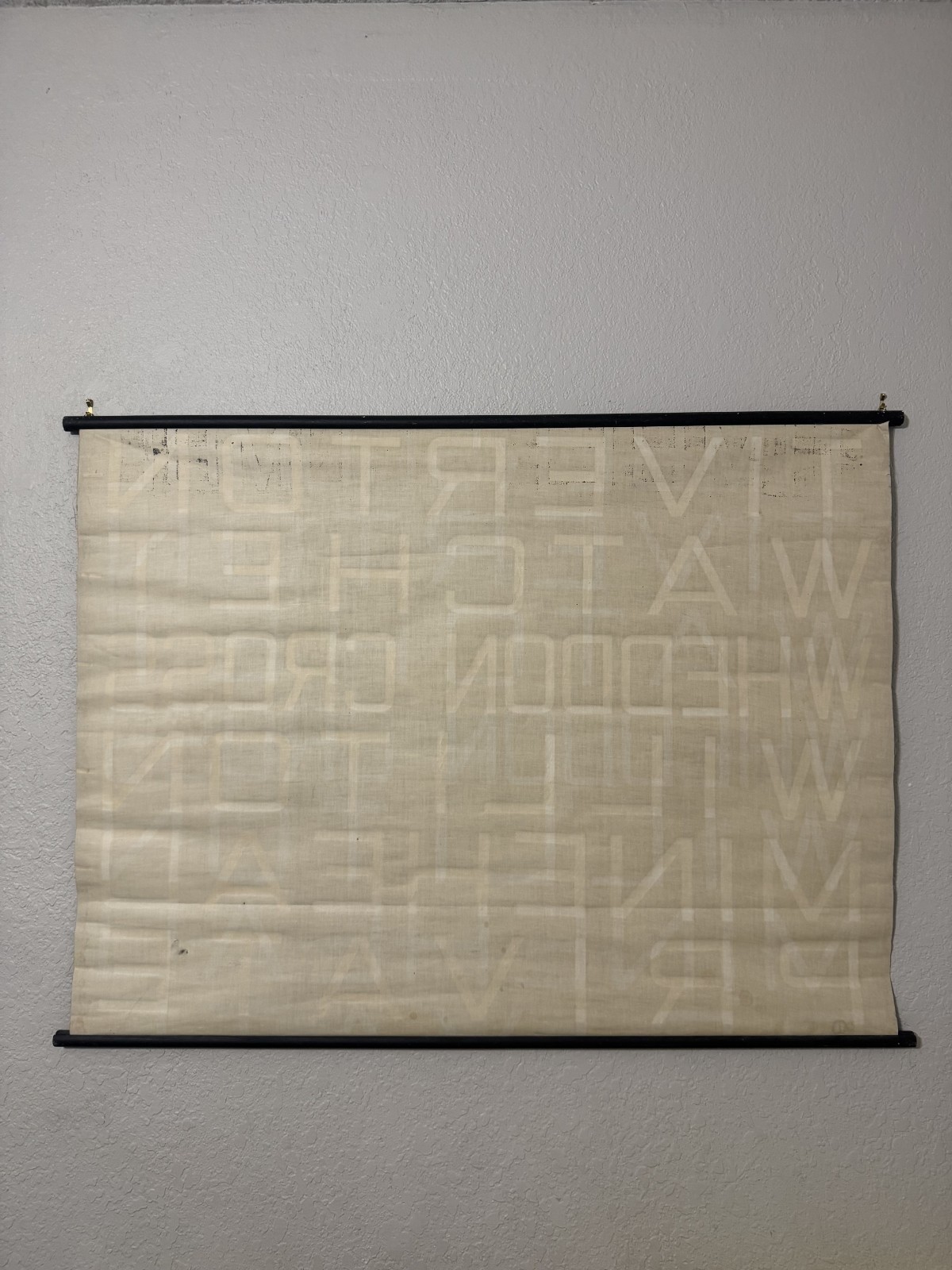 BRITISH BUS SCROLL FONT WALL ART