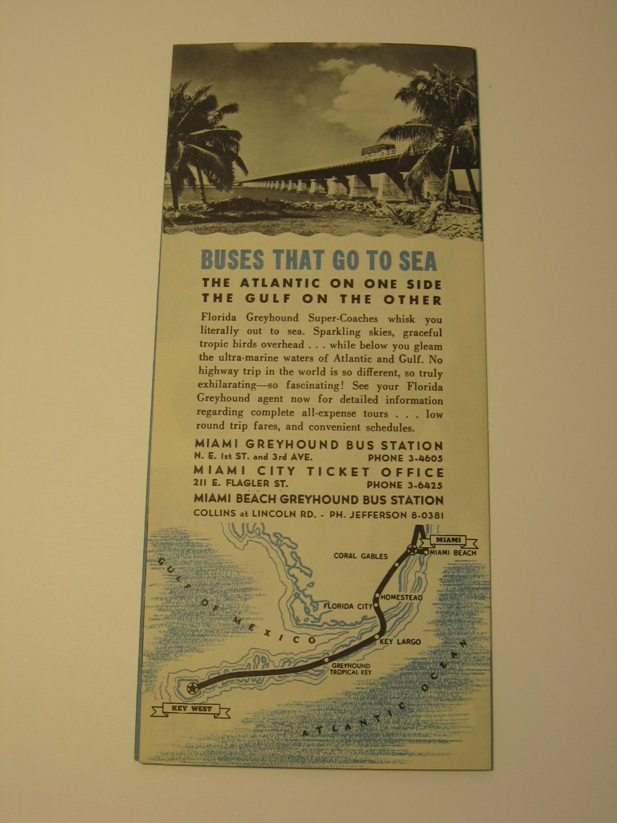 Old Key West Brochure Greyhound Florida Line